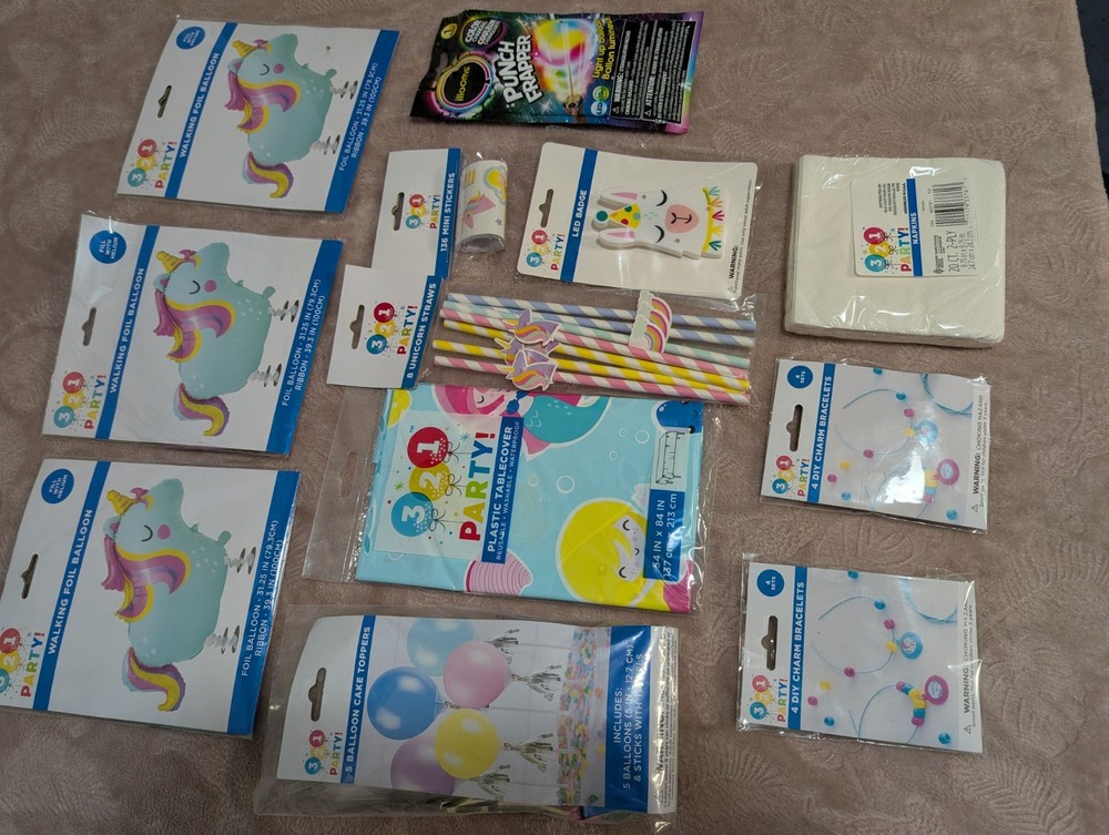 Super Cute Girls Birthday Party Bundle With Unicorns, Llama, And Mermaid