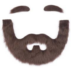 Full Fake Beard and Eyebrows Brown Self Adhesive Realistic Costume Facial Hai…