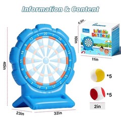 Best Pool Toys Game for Teens, Inflatable Dart Board Toss Pool Games with 10 …