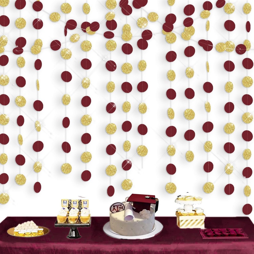 Graduation Decorations Burgundy Gold 2026 Party Supplies Birthday Decor