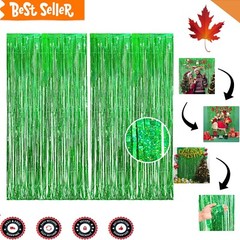 Sparkling Metallic Fringe Party Curtains – Easy Installation – Multi-Purpose