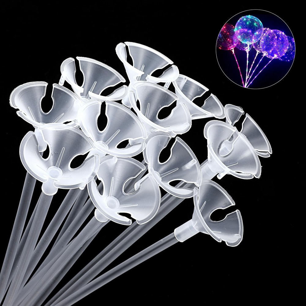100pcs Balloon Holder Sticks,Sticks for Balloon with Cups,Palitos para Globos…
