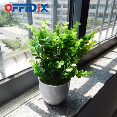 OFFIDIX Mini Artificial Eucalyptus Plants with Vase for Big Size, Green