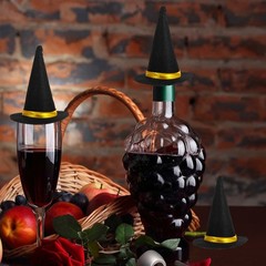 mini witch hats Witch Hat Wine Bottle Toppers Halloween Party Supplies