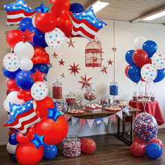 Red White and Blue Balloon Garland Arch Kit – 138 Pcs 4Th of July Balloons Arch