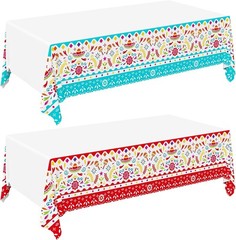 Colorful 54×108 Disposable Tablecloths for Birthdays & Fiesta Parties – 2 Count
