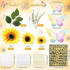 DIY Graduation Cap Decorations Kit Included Faux Flowers 3D Butterfly Self Adhes