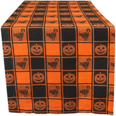 Halloween Party Tabletop Decor, Reusable & Machine Washable Cotton Fabric, Table