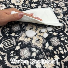 YAMEIJING Washable Runner Rug for Hallways 2′ x 6′ (Rectangular), Black/Beige