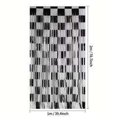 Black & White Check Checkered Door Curtain Racing Car Back Drop Party Decoration