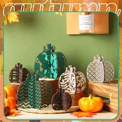 12 Pcs Fall Wooden Table Signs Pumpkin Wood Table Decor Autumn Tiered Tray De…