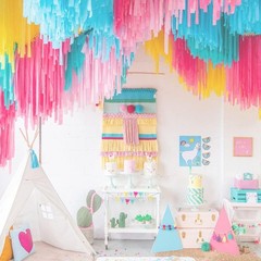 Pastel Birthday Party Decorations Pastel Crepe Paper Streamers 8 Rolls Pastel…