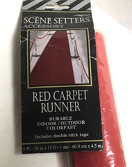 Red Polyester Carpet Runner durable in & outdoor include DBL stick tape 24″x15ft