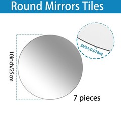2mm Thickness 7 PCS 10″ Round Mirrors Table Centerpieces Acrylic Circle Mirror