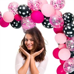 Kit De Arco Guirnalda 117 Globos Minnie Mouse Decoracion Para Fiestas Cumpleaños