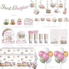 First Birthday «One for the Books/ First Chapter» Girls Birthday Party Decor NEW