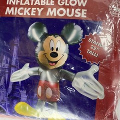 New! 22” Disney Parks Mickey Mouse Inflatable Glow Lights Up Balloon