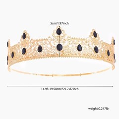 Gold King Crown for Men Decoration Birthday 1 Count (Pack of 1),