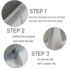 Gray Party Decorations Wedding Anniversary Hanging Paper Fans 30 Color DIY