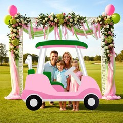 Golf Cart Cutout Props Decoration Backdrop Photo Booth Stand In Cardboard