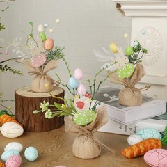 6 PCS Easter Decoration Home 8 Inch Egg Tree Table Centerpiece Mini Spring