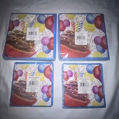 Birthday Party 16pc Bundle – Invitations-￼ Banners-Napkins-Confetti- Bday Badges