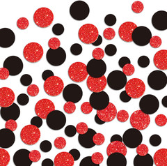 Party Confetti Glitter Table Decorations Red Black Dots Scatter Supplies Anniver