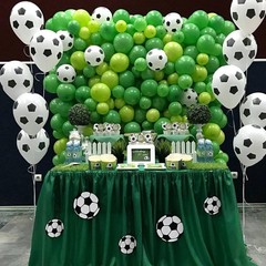 35 Pcs Soccer Ball Balloons, Black White Soccer Birthday Latex Balloons for B…
