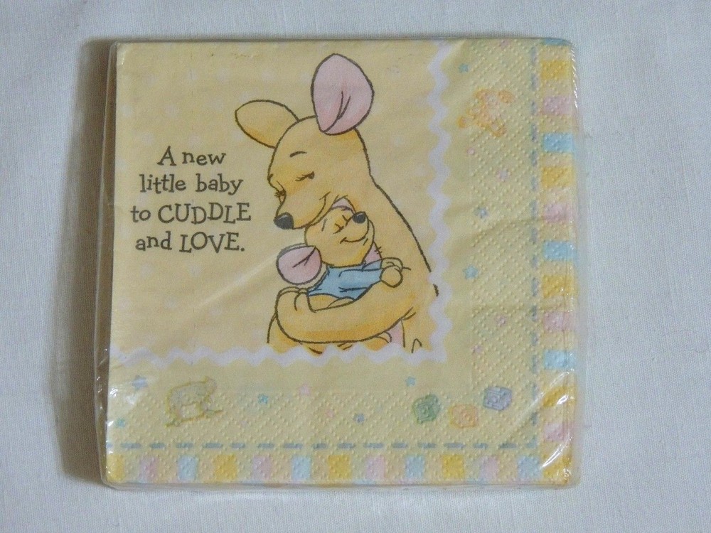 ~WINNIE THE POOH~ BABY ROO 16-DESSERT PAPER NAPKINS PARTY SUPPLIES