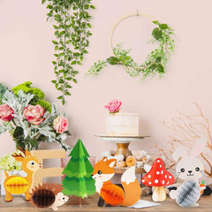 16 Pack Woodland Baby Shower Decorations, Woodland Animals Table Centerpieces, J