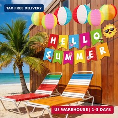 DMIGHT Summer Party Decorations Kit, Beach Pool Party Decorations, Hello Summer