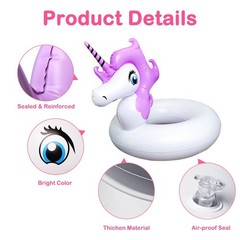 Unicorn Pool Float, Pool Floats for Kids Inflatable Unicorn Float for Pool Ki…