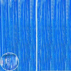 2x Metallic Foil Fringe Curtain Tinsel Photo Backdrop Party Birthday Decor 3*8FT