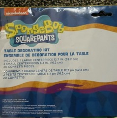 SpongeBob Square Pants 3 pc Table Decorating Kit Birthday Party Set Brand New