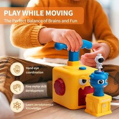 Balloon Launcher Car Toy Set,Balloon Powered Car for Kids Boys Girls 3+ and Clas