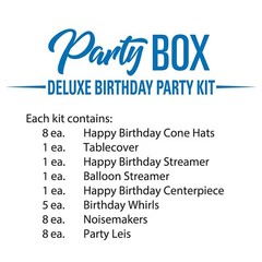 Deluxe Birthday Party Kit PARTY Box 33 Pieces