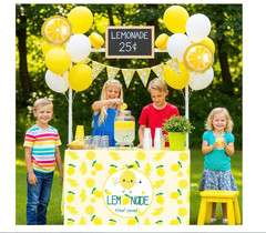 34Pc Lemonade Stand Decorations Banner Balloon Garland Kids Summer Party Set