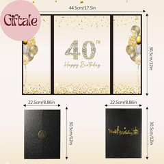 Birthday Party Decorations, Signing Card Board with Magnetic Closure, Happy Birt