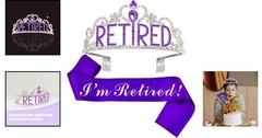 Elegant Purple & Silver Retirement Tiara & Sash Set – Perfect for Celebrations