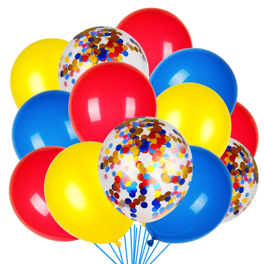 Patriotic Confetti Balloons Independence Day Birthday Party Supplies Decor