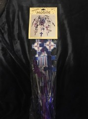 Paper Art Metallic Stained Glass Blue Cross Christening Baptism Hanging Mobile