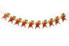 Father Christmas Garland Victorian Style Festive Santa Bunting Hanging Frieze