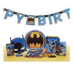 5-Piece Giant BATMAN Happy Birthday Wall Decorating Kit Background Set 6ft