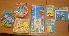 SpongeBob SquarePants Birthday Party Decorations Tablecover Plates Bags Etc