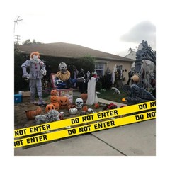 1.9inch x 82Feet Halloween Decorations Caution Tape Roll Halloween Caution Ta…