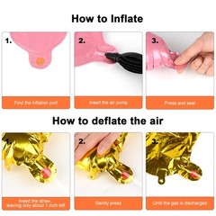 52 pcs Pink Foil Letter Balloons with Pump, 16 Inch 2 A-Z Sets – Mylar Alphab…