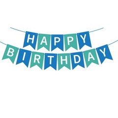 Happy Birthday Banner – Vibrant Happy Birthday Decorations & Sign, 250g Cardstoc