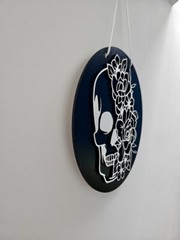Floral Skull Wall Art Gothic Home Decor Sugar Skull Gift
