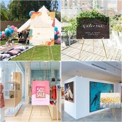 Easel Stand for Wedding Sign Poster 63» Instant Display Floor Adjustable Met…