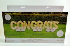 Celebration Party CONGRATS Yard Sign Metallic Balloon Letters 131″x32″ Airloonz